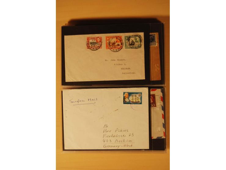 1890/1982 (ca.), 95 Briefe, Karten und Ganzsachen, dabei Reco, Luftpost etc.