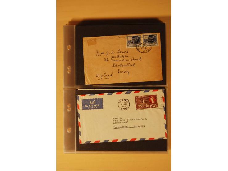 1890/1982 (ca.), 95 Briefe, Karten und Ganzsachen, dabei Reco, Luftpost etc.