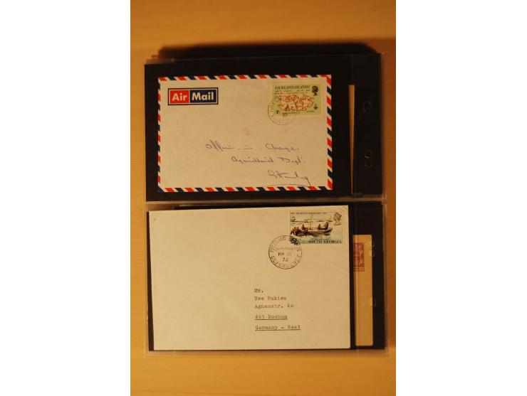 1890/1982 (ca.), 95 Briefe, Karten und Ganzsachen, dabei Reco, Luftpost etc.