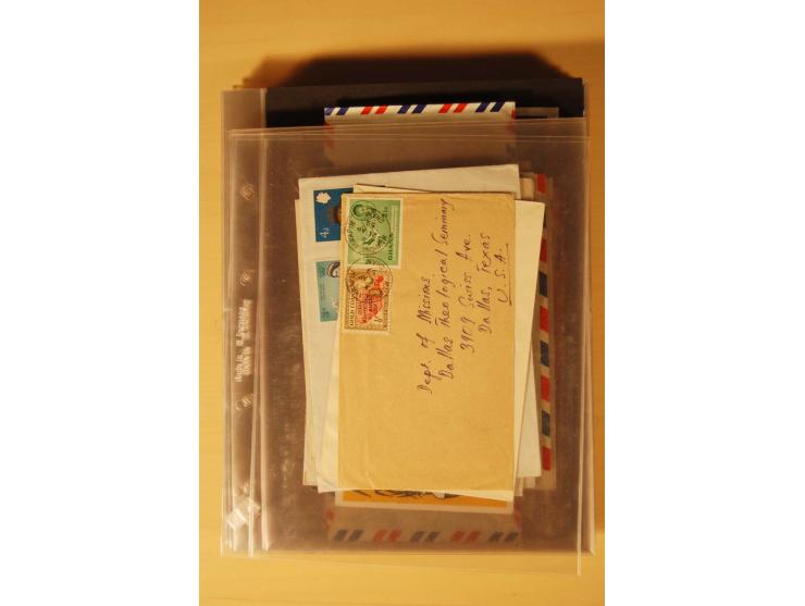 1890/1982 (ca.), 95 Briefe, Karten und Ganzsachen, dabei Reco, Luftpost etc.