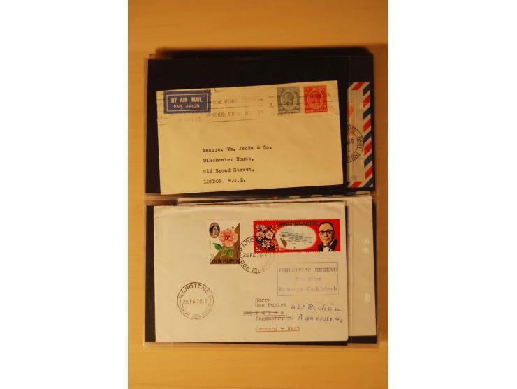 1890/1982 (ca.), 95 Briefe, Karten und Ganzsachen, dabei Reco, Luftpost etc.
