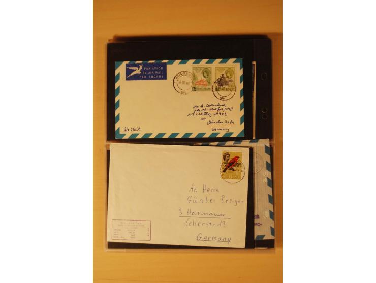 1890/1982 (ca.), 95 Briefe, Karten und Ganzsachen, dabei Reco, Luftpost etc.