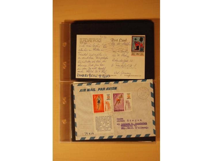 1890/1982 (ca.), 95 Briefe, Karten und Ganzsachen, dabei Reco, Luftpost etc.