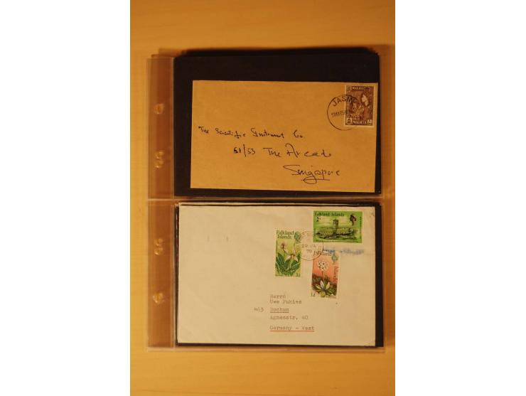 1890/1982 (ca.), 95 Briefe, Karten und Ganzsachen, dabei Reco, Luftpost etc.