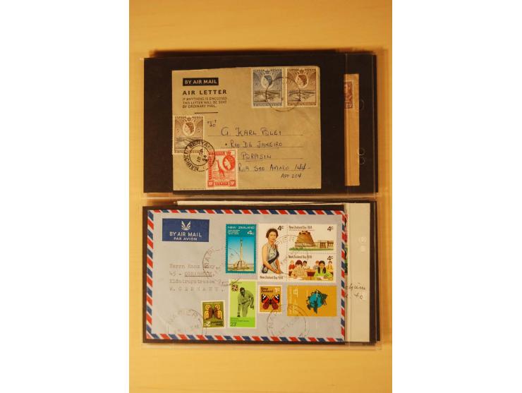1890/1982 (ca.), 95 Briefe, Karten und Ganzsachen, dabei Reco, Luftpost etc.