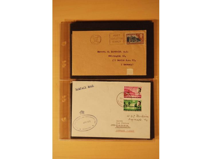 1890/1982 (ca.), 95 Briefe, Karten und Ganzsachen, dabei Reco, Luftpost etc.