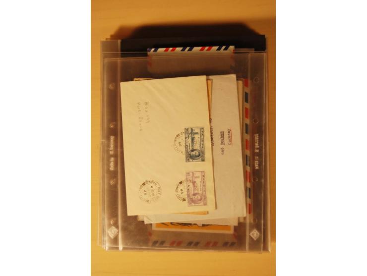 1890/1982 (ca.), 95 Briefe, Karten und Ganzsachen, dabei Reco, Luftpost etc.