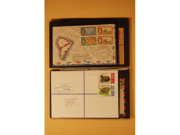 1890/1982 (ca.), 95 Briefe, Karten und Ganzsachen, dabei Reco, Luftpost etc.