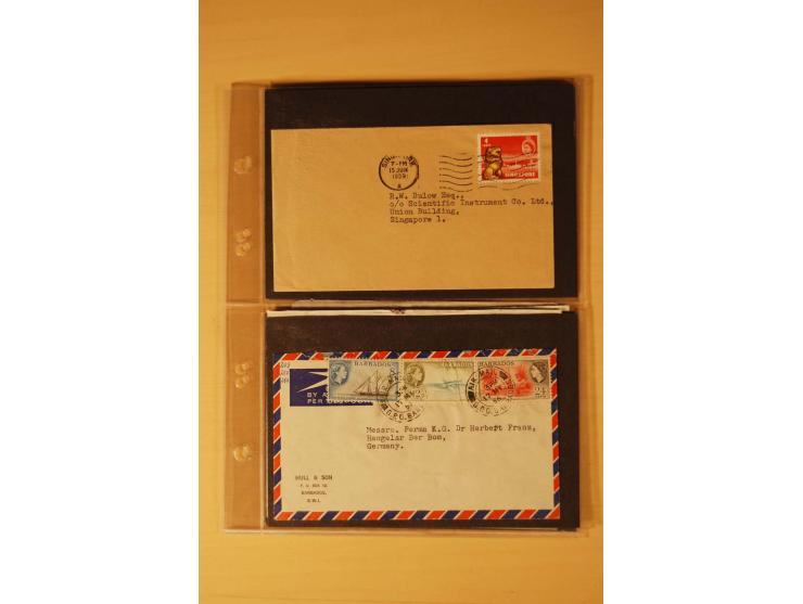 1890/1982 (ca.), 95 Briefe, Karten und Ganzsachen, dabei Reco, Luftpost etc.