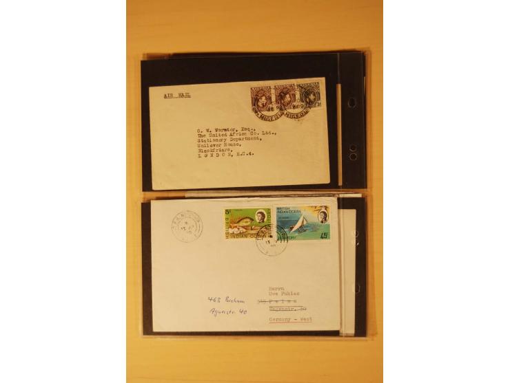 1890/1982 (ca.), 95 Briefe, Karten und Ganzsachen, dabei Reco, Luftpost etc.