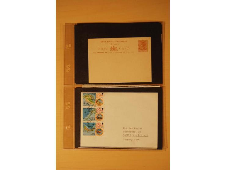 1890/1982 (ca.), 95 Briefe, Karten und Ganzsachen, dabei Reco, Luftpost etc.
