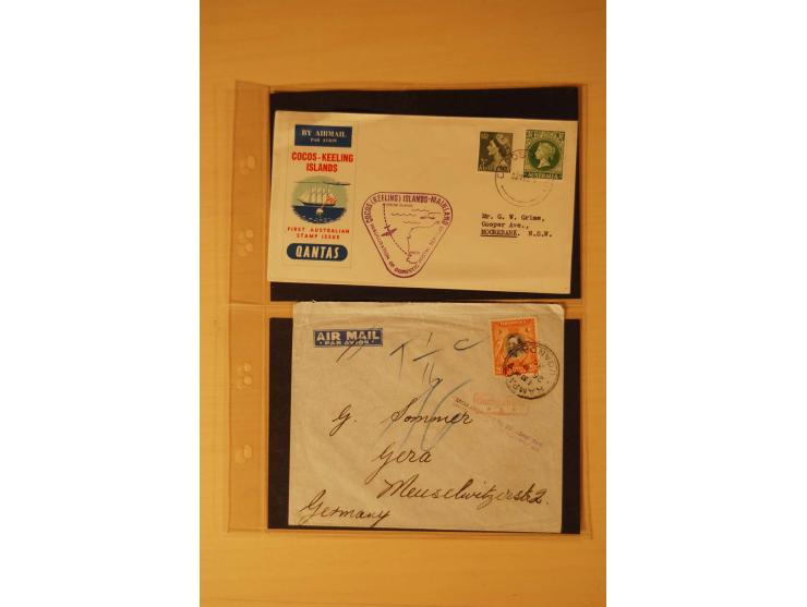 1890/1982 (ca.), 95 Briefe, Karten und Ganzsachen, dabei Reco, Luftpost etc.