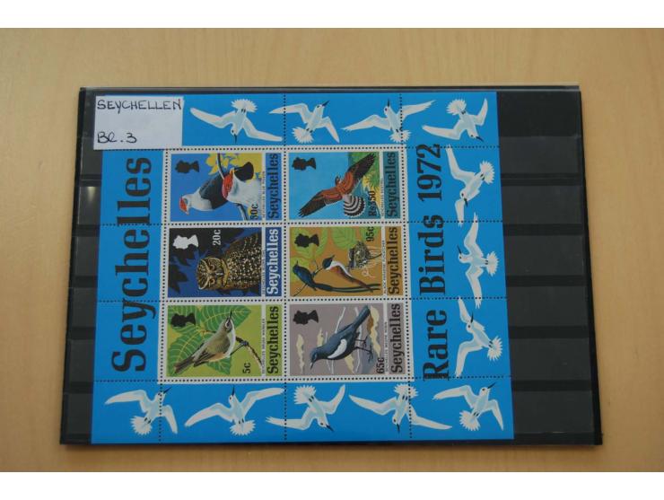 1946/2009, postfrischer Bestand mit Blocks, dazu Äußere Seychellen