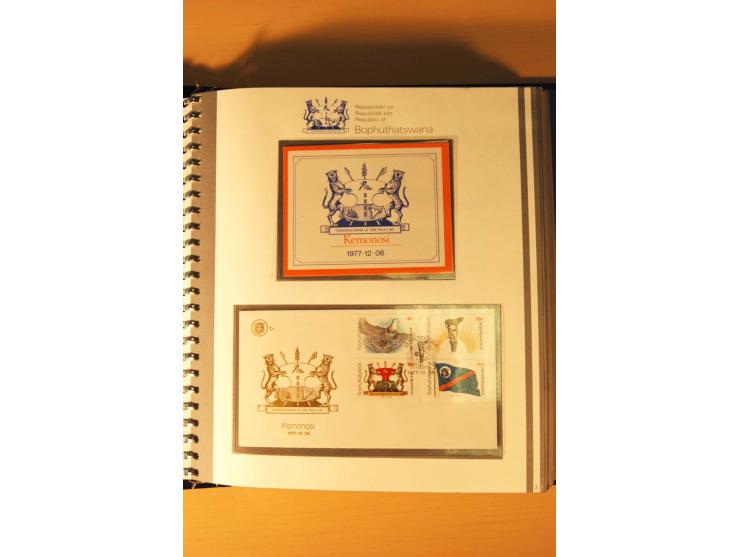 BOPHUTHATSWANA: 1977/94, postfrische und gestempelte Sammlung, dabei 4er-Blocks und 5er-Streifen mit Kontroll-Nummern, FDC's,