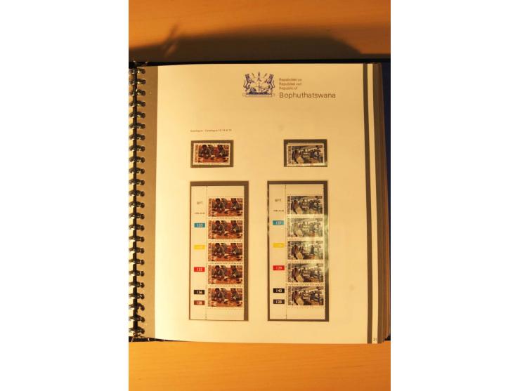 BOPHUTHATSWANA: 1977/94, postfrische und gestempelte Sammlung, dabei 4er-Blocks und 5er-Streifen mit Kontroll-Nummern, FDC's,