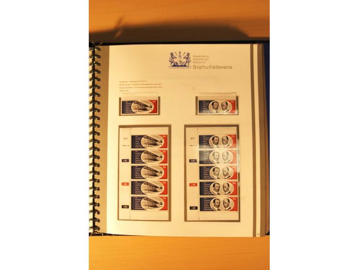 BOPHUTHATSWANA: 1977/94, postfrische und gestempelte Sammlung, dabei 4er-Blocks und 5er-Streifen mit Kontroll-Nummern, FDC's,