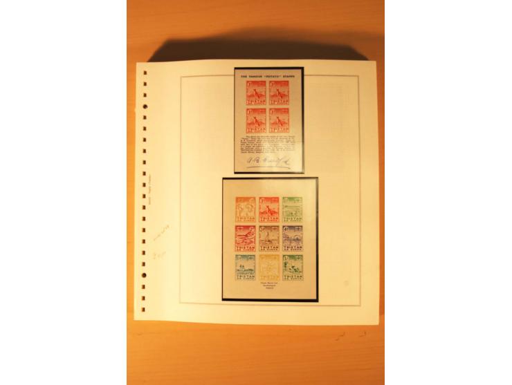 1952/2007, postfrische, etwas gestempelte Sammlung, dabei Lokalausgabe 1946 1P im kpl. Bogen, Briefe ab 1934, Zwischenstegpaa