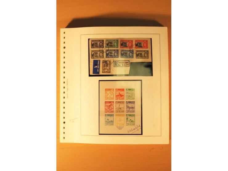 1952/2007, postfrische, etwas gestempelte Sammlung, dabei Lokalausgabe 1946 1P im kpl. Bogen, Briefe ab 1934, Zwischenstegpaa