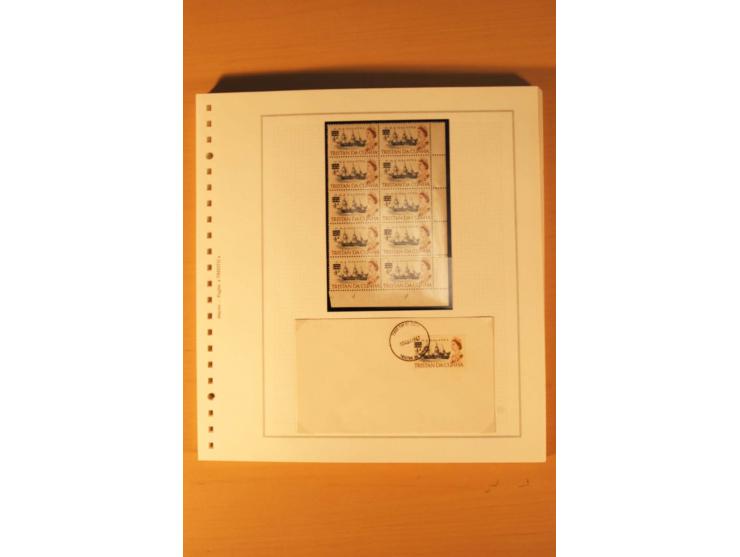 1952/2007, postfrische, etwas gestempelte Sammlung, dabei Lokalausgabe 1946 1P im kpl. Bogen, Briefe ab 1934, Zwischenstegpaa