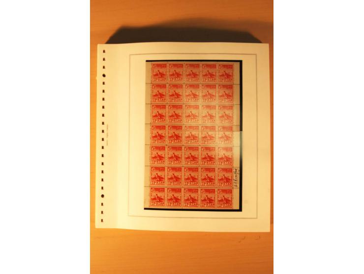 1952/2007, postfrische, etwas gestempelte Sammlung, dabei Lokalausgabe 1946 1P im kpl. Bogen, Briefe ab 1934, Zwischenstegpaa