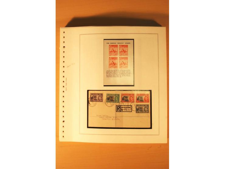 1952/2007, postfrische, etwas gestempelte Sammlung, dabei Lokalausgabe 1946 1P im kpl. Bogen, Briefe ab 1934, Zwischenstegpaa