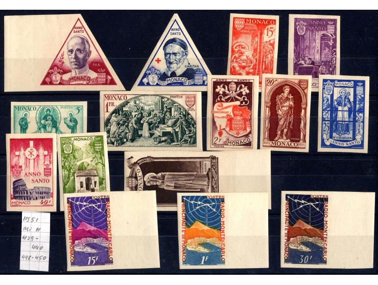 1885/1951, ungebrauchte Zusammenstellung der Anfangsausgaben mit besseren Werten (u.a. Mi.-Nr. 9, 31-33 und 41-42), dazu Mi.-