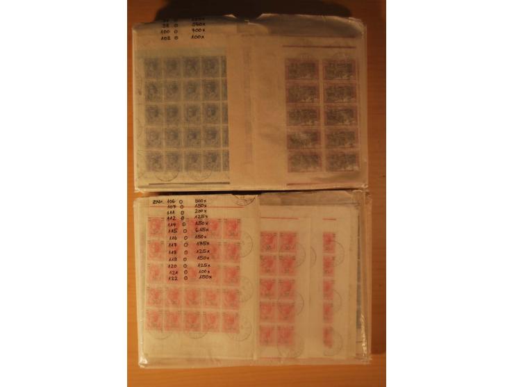 1891/1991, gestempelter Bestand in teils großen Mengen, u.a. Yvert-Nr. 26 (1000) etc., alles sauber in großen Tüten sortiert,