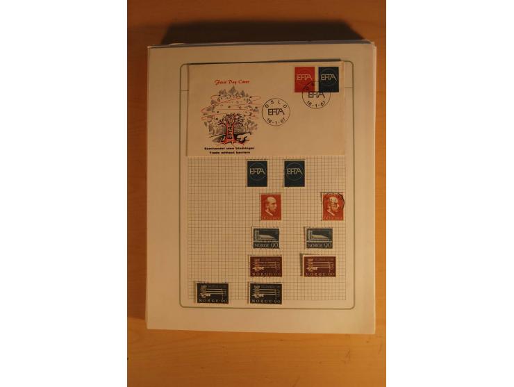 1855/1999, gestempelte Sammlung mit Doubletten auf selbstgestalteten Blättern in 2 Alben