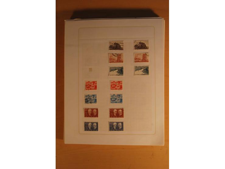 1855/1999, gestempelte Sammlung mit Doubletten auf selbstgestalteten Blättern in 2 Alben