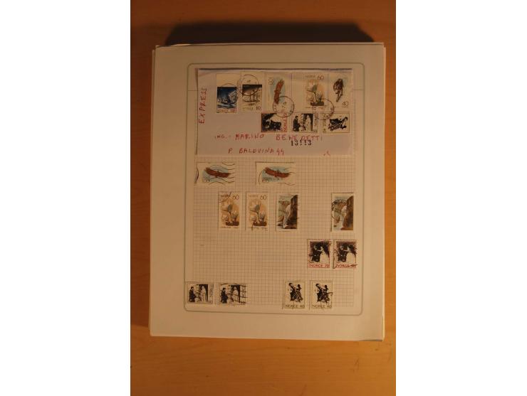 1855/1999, gestempelte Sammlung mit Doubletten auf selbstgestalteten Blättern in 2 Alben