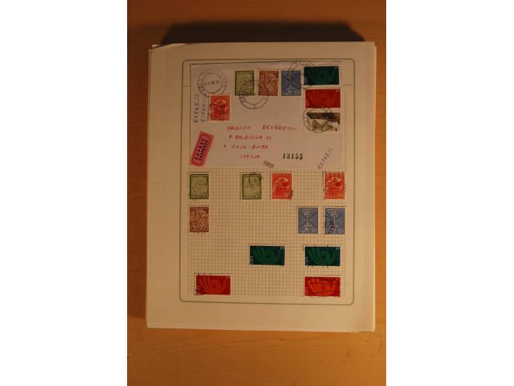 1855/1999, gestempelte Sammlung mit Doubletten auf selbstgestalteten Blättern in 2 Alben