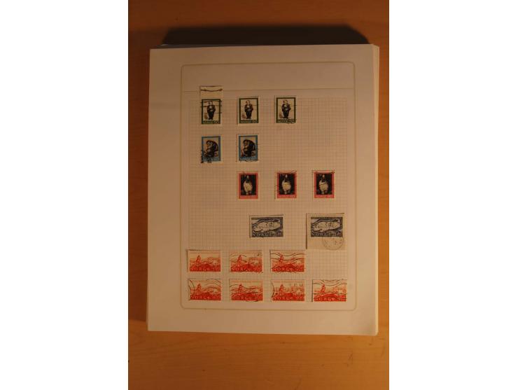 1855/1999, gestempelte Sammlung mit Doubletten auf selbstgestalteten Blättern in 2 Alben