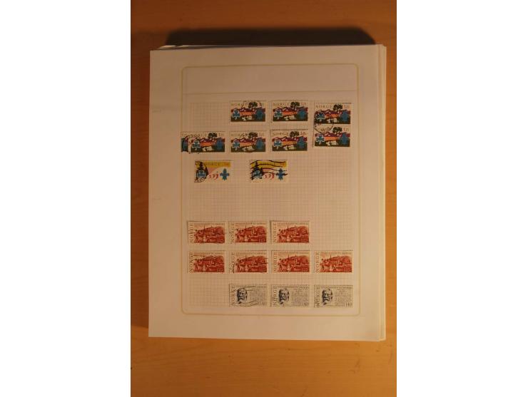 1855/1999, gestempelte Sammlung mit Doubletten auf selbstgestalteten Blättern in 2 Alben