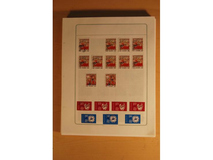 1855/1999, gestempelte Sammlung mit Doubletten auf selbstgestalteten Blättern in 2 Alben