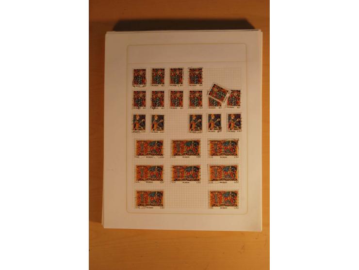 1855/1999, gestempelte Sammlung mit Doubletten auf selbstgestalteten Blättern in 2 Alben