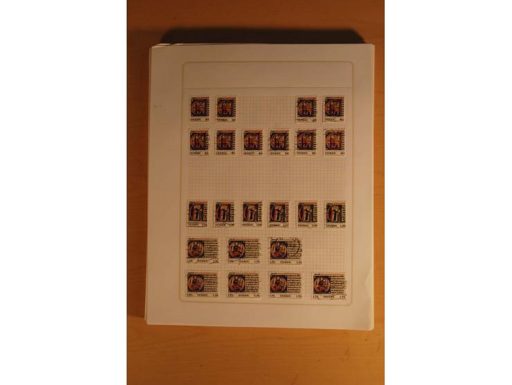 1855/1999, gestempelte Sammlung mit Doubletten auf selbstgestalteten Blättern in 2 Alben
