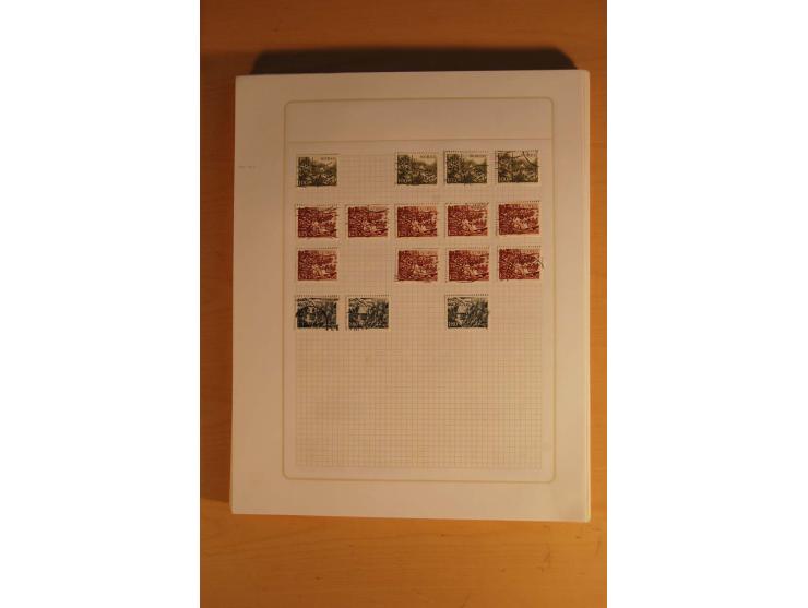 1855/1999, gestempelte Sammlung mit Doubletten auf selbstgestalteten Blättern in 2 Alben