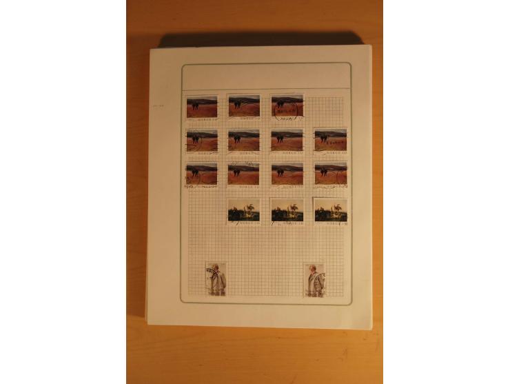 1855/1999, gestempelte Sammlung mit Doubletten auf selbstgestalteten Blättern in 2 Alben