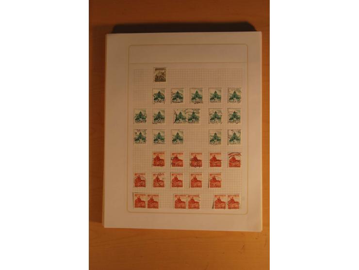 1855/1999, gestempelte Sammlung mit Doubletten auf selbstgestalteten Blättern in 2 Alben