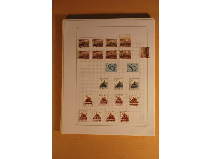 1855/1999, gestempelte Sammlung mit Doubletten auf selbstgestalteten Blättern in 2 Alben
