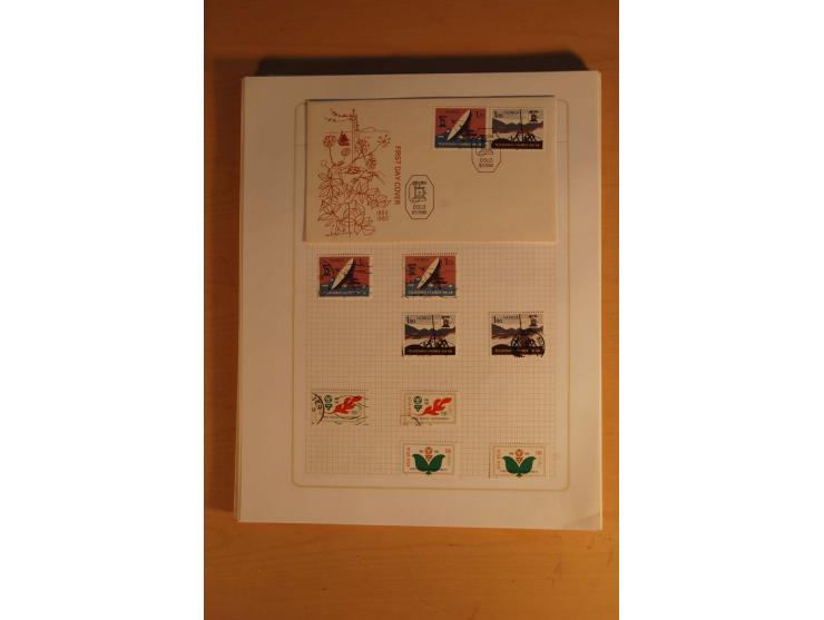 1855/1999, gestempelte Sammlung mit Doubletten auf selbstgestalteten Blättern in 2 Alben