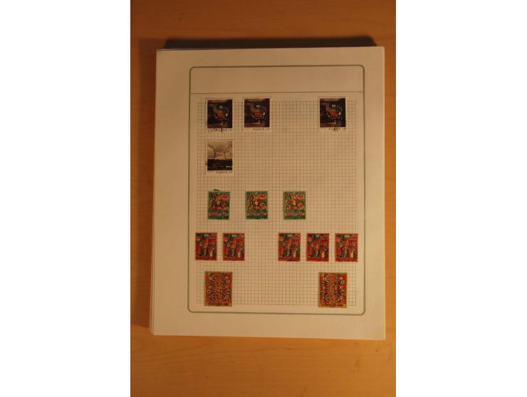 1855/1999, gestempelte Sammlung mit Doubletten auf selbstgestalteten Blättern in 2 Alben
