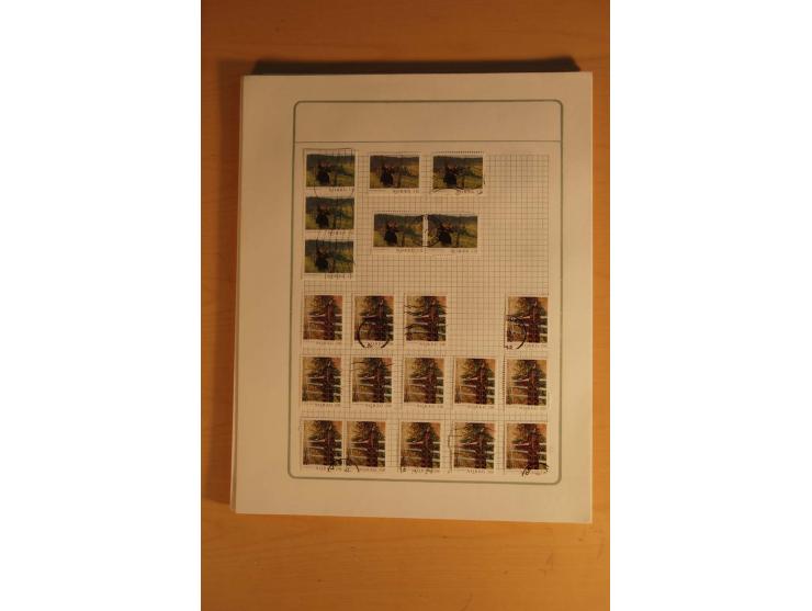 1855/1999, gestempelte Sammlung mit Doubletten auf selbstgestalteten Blättern in 2 Alben