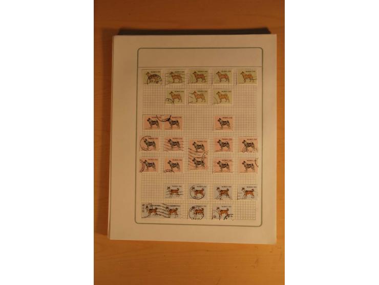 1855/1999, gestempelte Sammlung mit Doubletten auf selbstgestalteten Blättern in 2 Alben