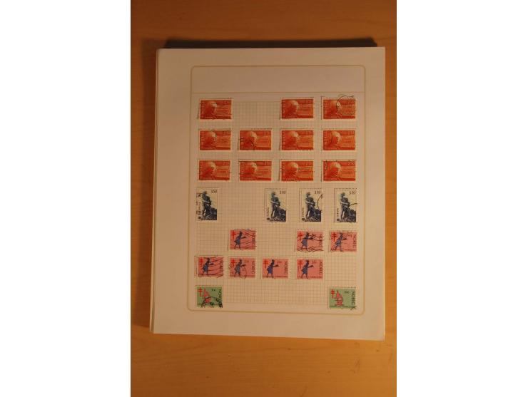 1855/1999, gestempelte Sammlung mit Doubletten auf selbstgestalteten Blättern in 2 Alben