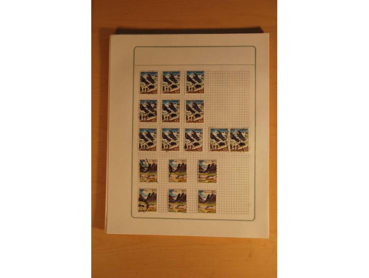 1855/1999, gestempelte Sammlung mit Doubletten auf selbstgestalteten Blättern in 2 Alben