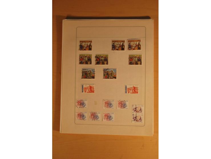 1855/1999, gestempelte Sammlung mit Doubletten auf selbstgestalteten Blättern in 2 Alben
