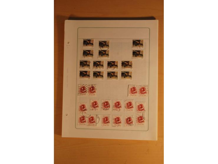 1855/1999, gestempelte Sammlung mit Doubletten auf selbstgestalteten Blättern in 2 Alben