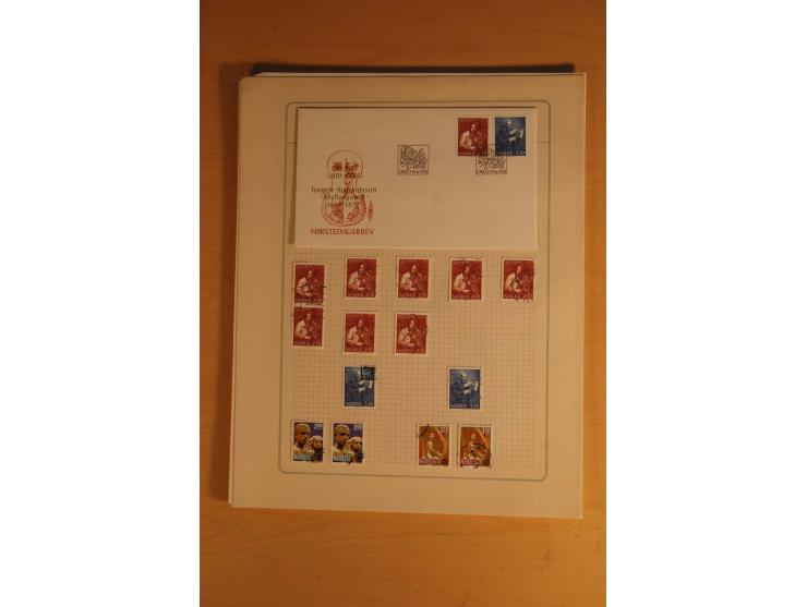 1855/1999, gestempelte Sammlung mit Doubletten auf selbstgestalteten Blättern in 2 Alben