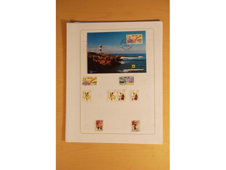 1855/1999, gestempelte Sammlung mit Doubletten auf selbstgestalteten Blättern in 2 Alben